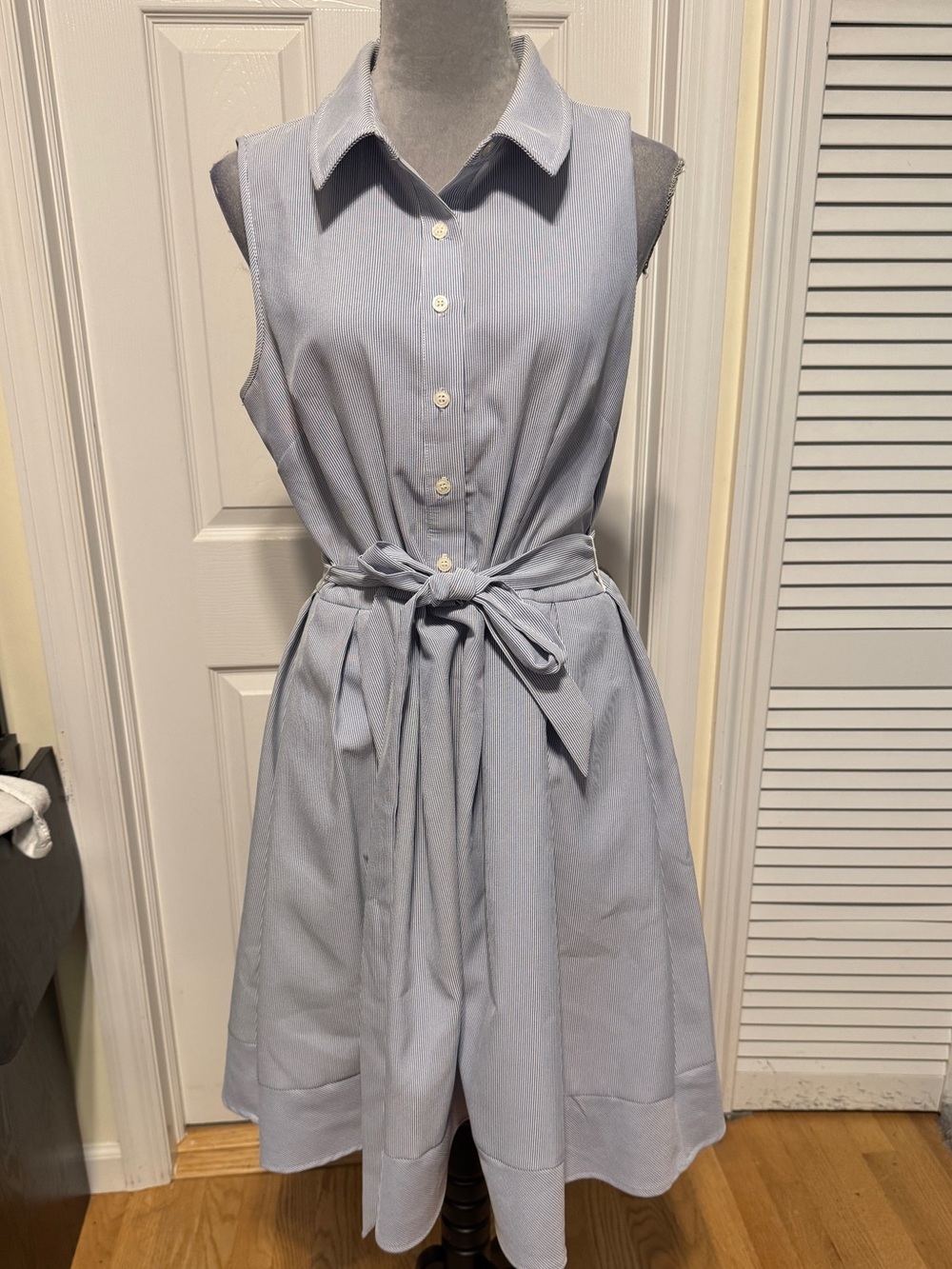 JNY Jones NY Pinstripe Fit & Flare Dress size 12